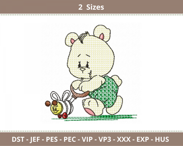 Cute Cartoon  Embroidery Design-2 Sizes-Instant Download Online