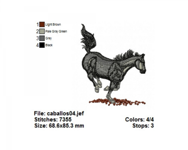 Horse Embroidery Design-Instant Download Online Machine Embroidery Designs