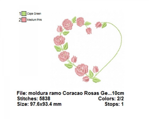 Floral Heart Embroidery Design-Instant Download Online Machine Embroidery Designs