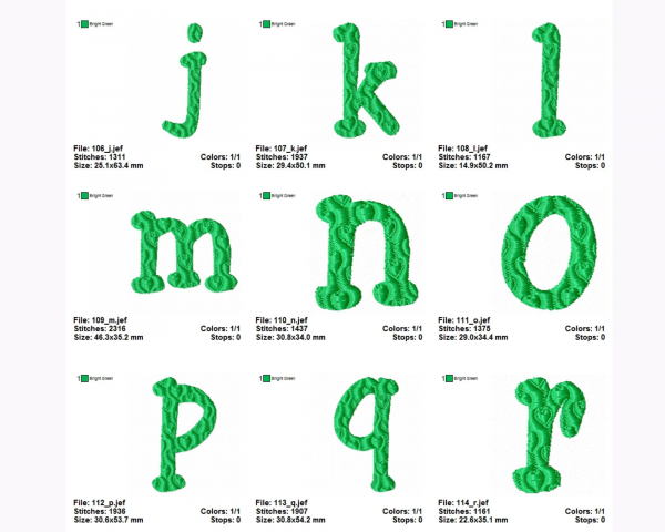 Alphabet & Numbers Font Embroidery Design Machine Embroidery Designs