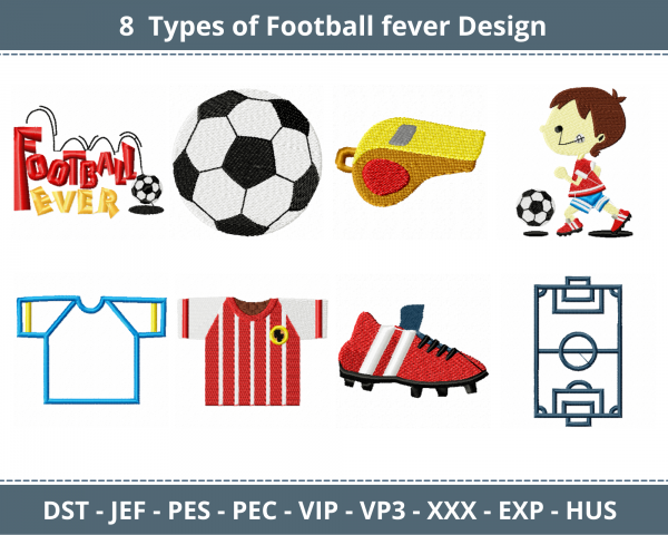 Football Fever Machine Embroidery Designs