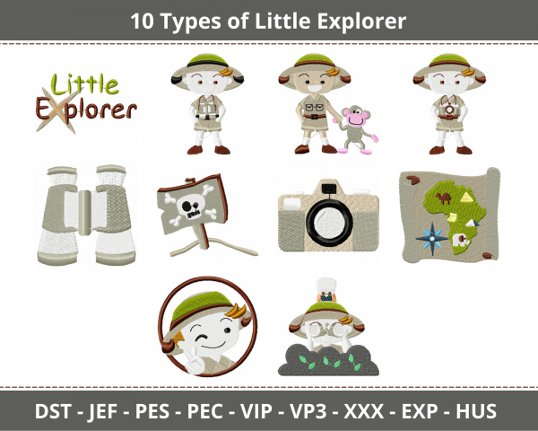 Little Explorer Machine Embroidery Designs