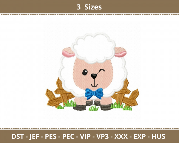 Sheep Animal Machine Embroidery Designs-3 Sizes-instant download
