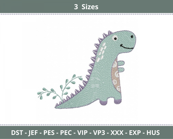 Baby Dinosaur Machine Embroidery Designs-3 Sizes-instant download