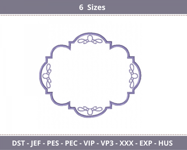 Frame Machine Embroidery Designs-6 Sizes-instant download