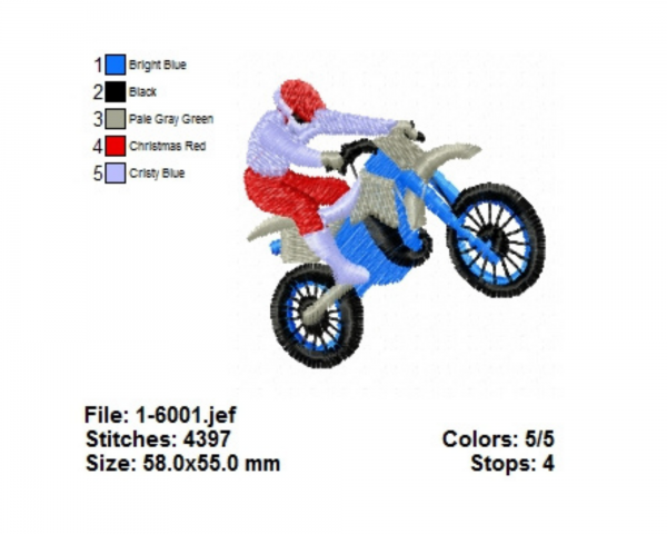 Bike Rider Machine Embroidery Designs-instant download