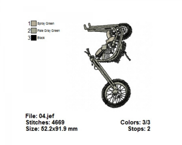 Bike Machine Embroidery Designs-instant download