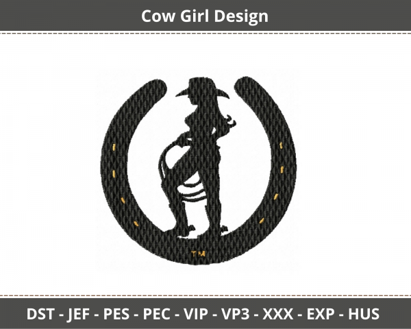 Cow Girl Machine Embroidery Designs