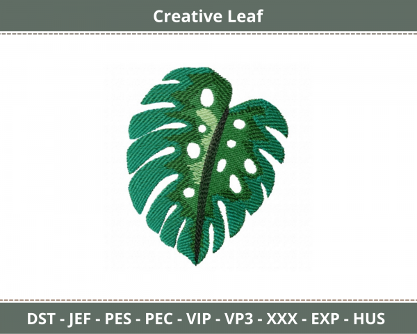 Creative Leaf Machine Embroidery Designs-instant download