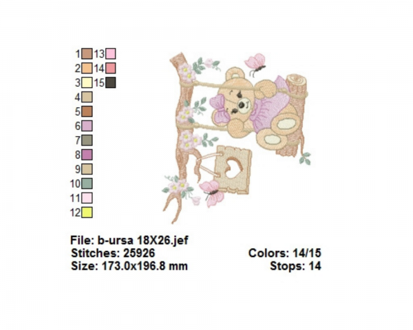 Teddy Bear Machine Embroidery Designs-instant download