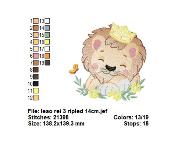 Lion King Of Forest Machine Embroidery Designs-instant download