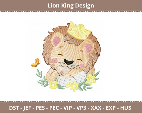 Lion King Of Forest Machine Embroidery Designs