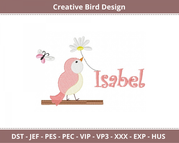 Creative Bird Machine Embroidery Designs