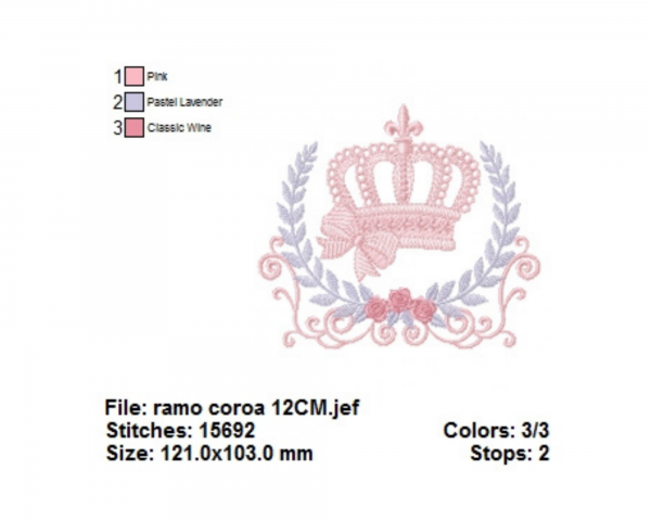 Creative Crown Machine Embroidery Designs-instant download