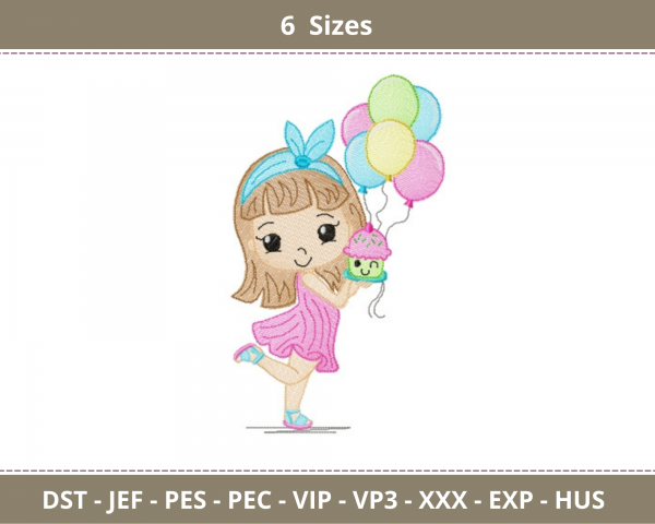 Baby Girl Machine Embroidery Designs-6 Sizes-instant download