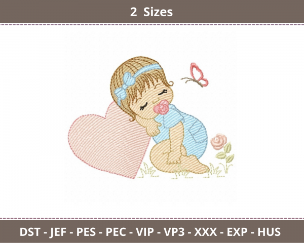 Cute Baby Girl Machine Embroidery Designs