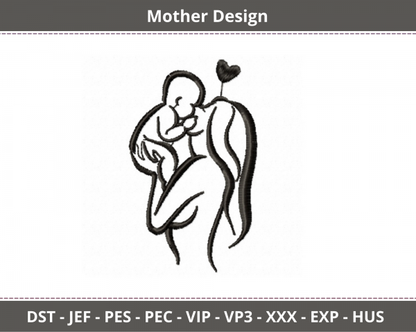 Mother Machine Embroidery Designs-instant download