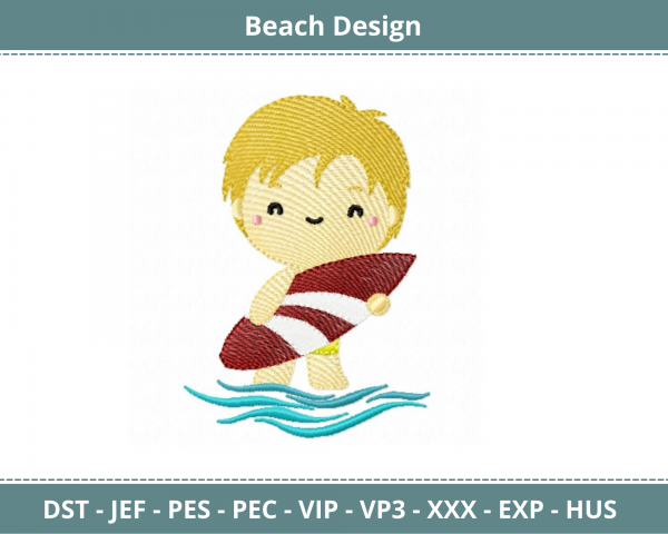 Beach Machine Embroidery Designs-instant download