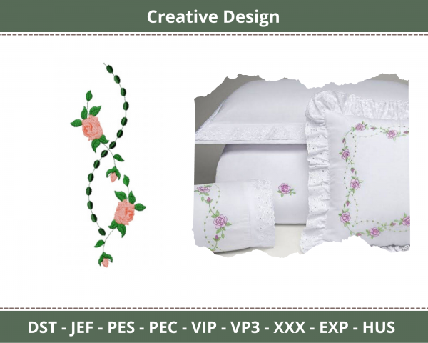 Creative Border Machine Embroidery Designs-1 Size-instant download
