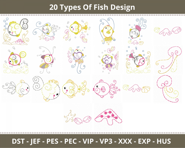 Fish Machine Embroidery Designs