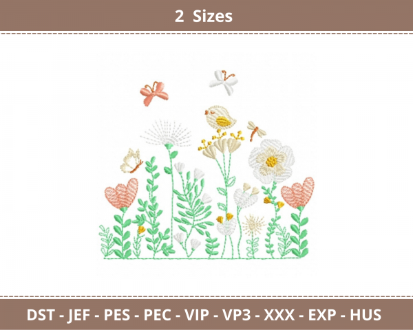 Creative Garden Machine Embroidery Designs-3 Sizes-instant download
