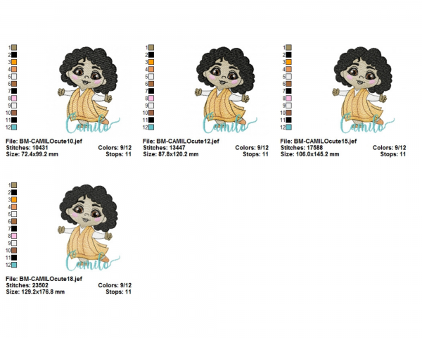 Girl Machine Embroidery Designs-4 Sizes-instant download