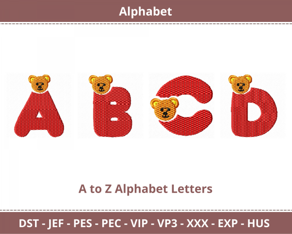 Alphabet Machine Embroidery Designs