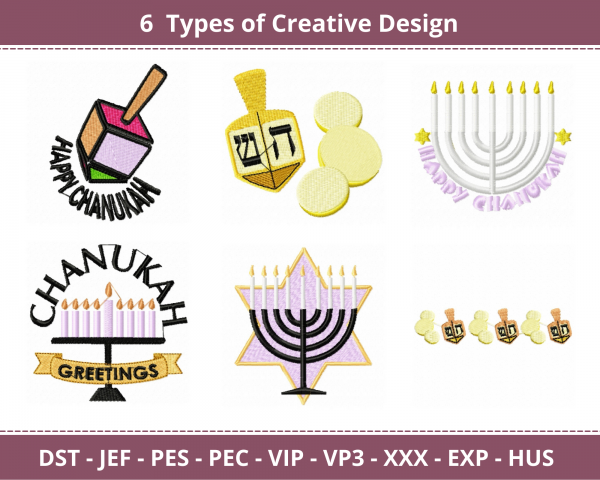 Creative Machine Embroidery Designs-6 Types-instant download