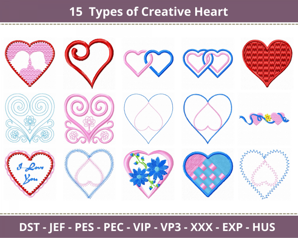 Creative Heart Machine Embroidery Designs