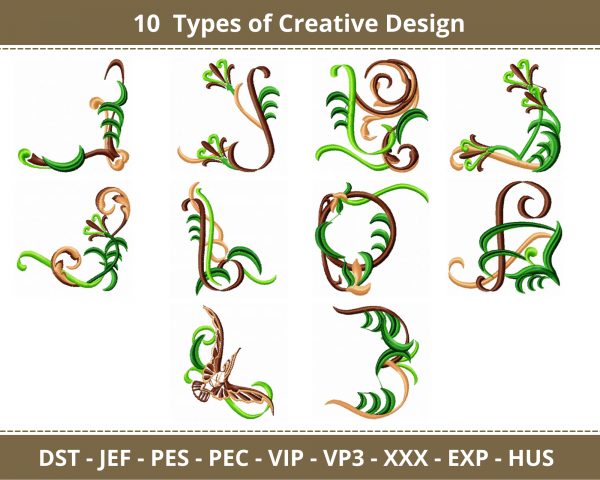 Creative Machine Embroidery Designs-10 Types-instant download