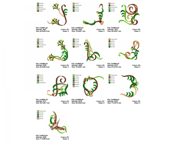 Creative Machine Embroidery Designs-10 Types-instant download