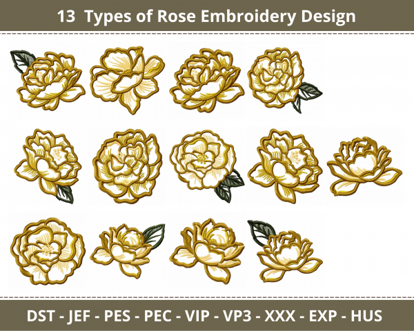 Rose Machine Embroidery Designs