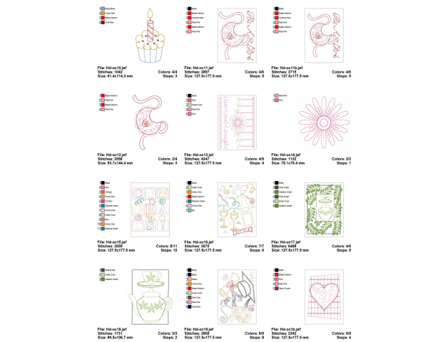 Creative Machine Embroidery Designs-31 Types-instant download