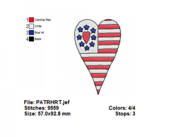 USA Flag Machine Embroidery Designs-instant download