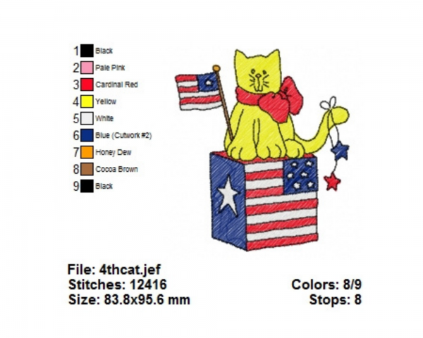 USA Flag Machine Embroidery Designs-instant download