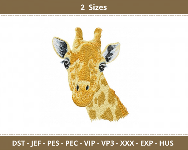 Giraffe Machine Embroidery Designs-2 Sizes-instant download