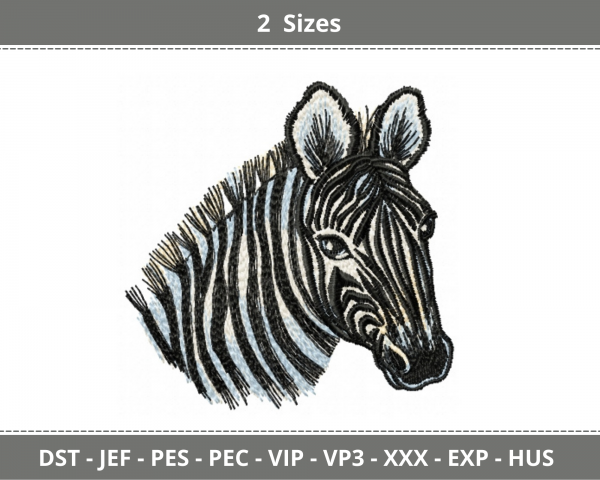 Zebra Machine Embroidery Designs-2 Sizes-instant download