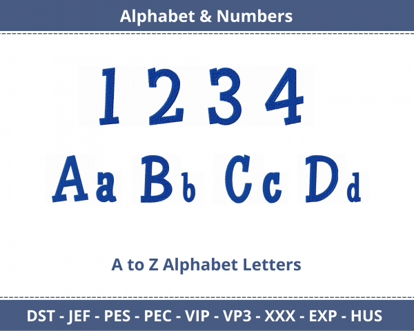 Air Apparent Alphabet & Numbers Machine Embroidery Designs