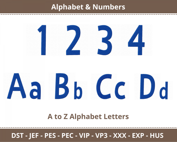 Bimbo Alphabet & Numbers Machine Embroidery Designs