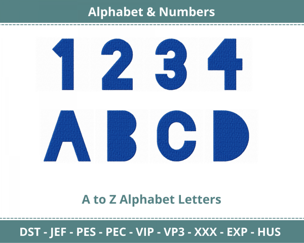 Blackout Alphabet & Numbers Machine Embroidery Designs