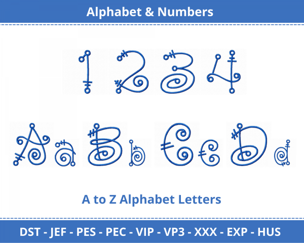 Fairy tales Alphabet & Numbers Machine Embroidery Designs