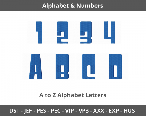 Jeopardy Alphabet & Numbers Machine Embroidery Designs