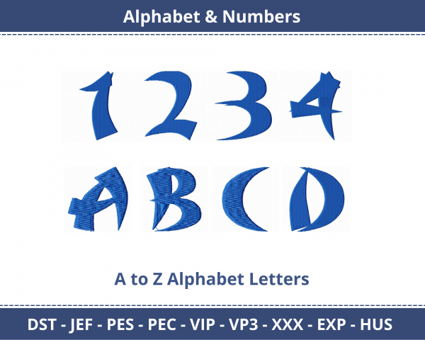 Karate Alphabet & Numbers Machine Embroidery Designs