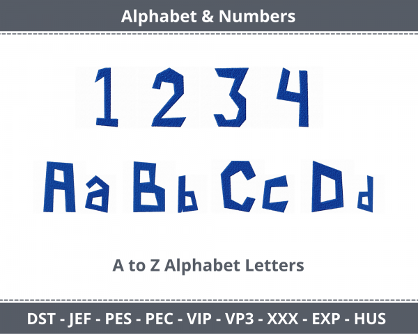 Paper Cuts Alphabet & Numbers Machine Embroidery Designs