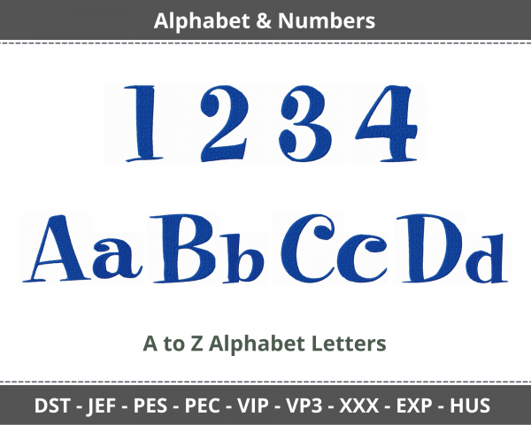 Alphabet & Numbers Machine Embroidery Designs