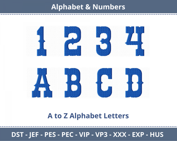 Rio Alphabet & Numbers Machine Embroidery Designs