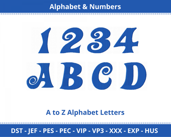 Wonka Alphabet & Numbers Machine Embroidery Designs