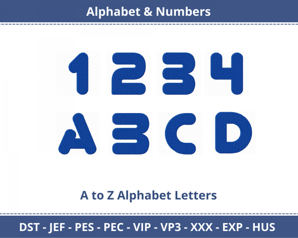 You Are Here Alphabet & Numbers Machine Embroidery Designs