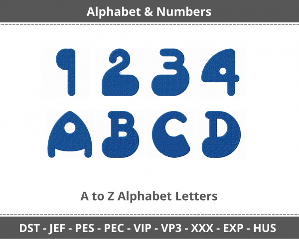 Altamonte Alphabet & Numbers Machine Embroidery Designs