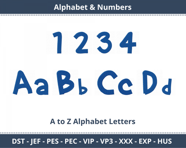 Animated Alphabet & Numbers Machine Embroidery Designs